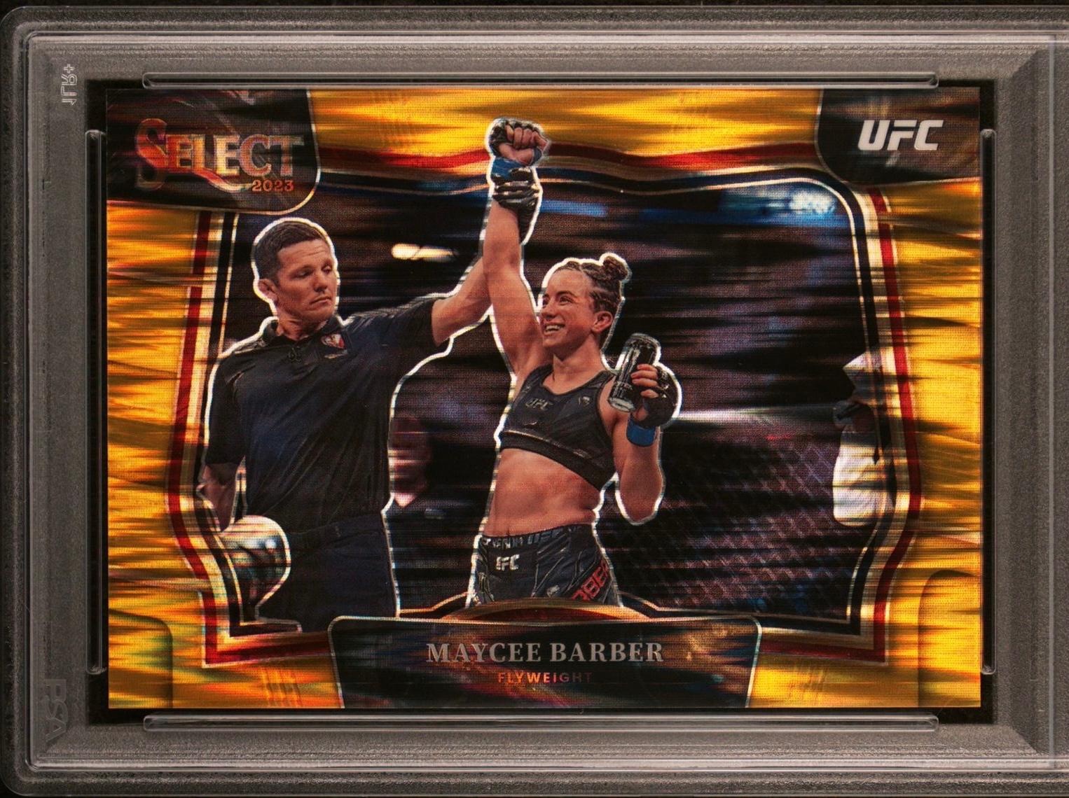 Maycee Barber 2023 Panini Select UFC Octagonside #243 Gold Flash