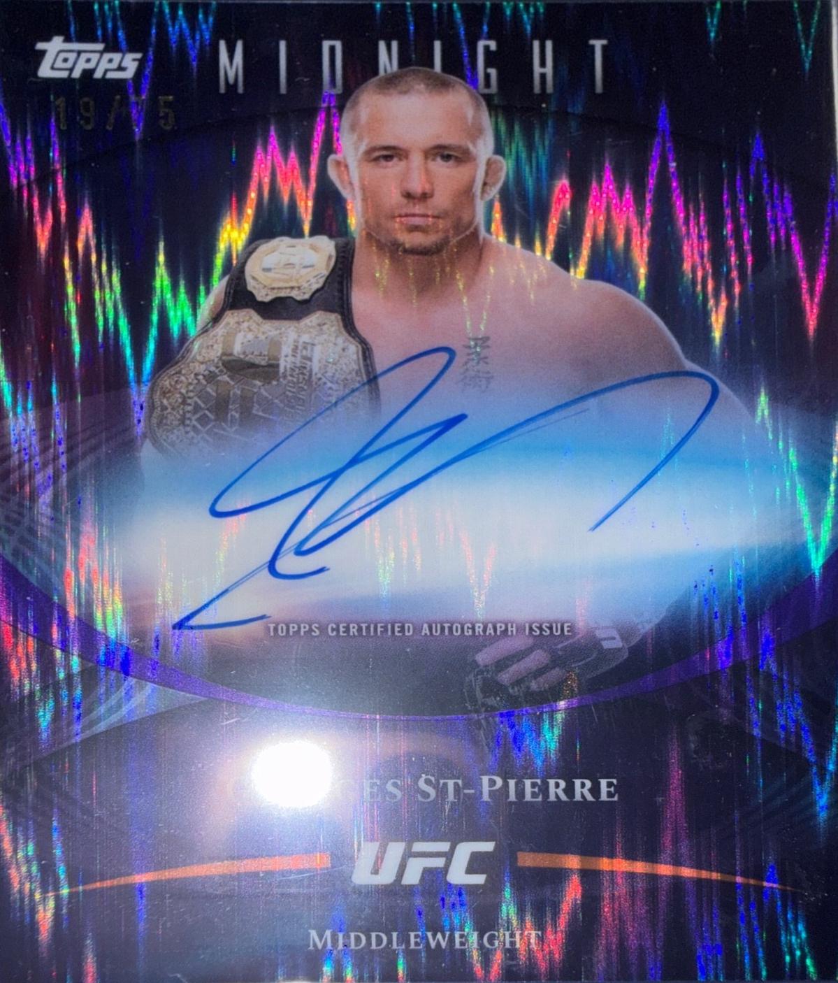 Georges St-Pierre 2026 Topps Midnight UFC Base Autographs #BAV-GS Dusk