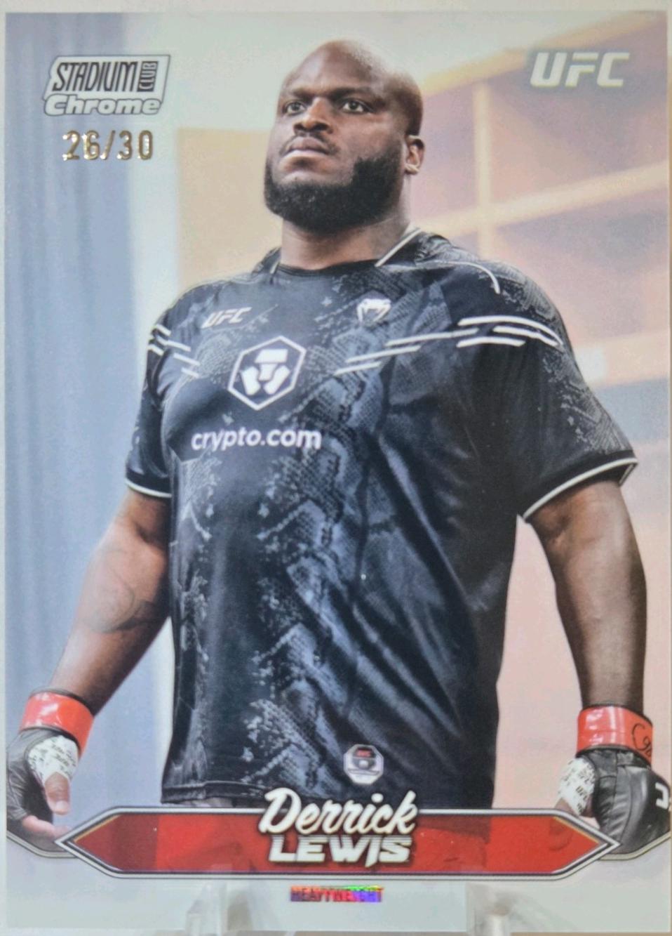Derrick Lewis 2025 Topps Stadium Club UFC Base Chrome #C-73 Pearl White Refractor