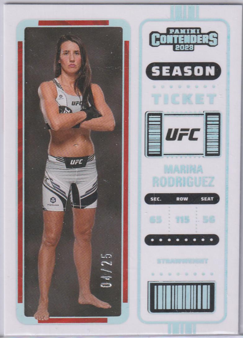 Marina Rodriguez 2023 Panini Chronicles UFC Base Contenders Season Ticket #110 Silver