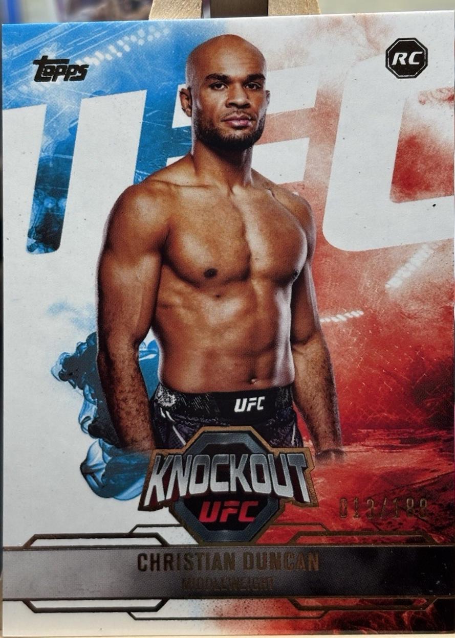 Christian Duncan 2025 Topps Knockout UFC Base #68 Gold