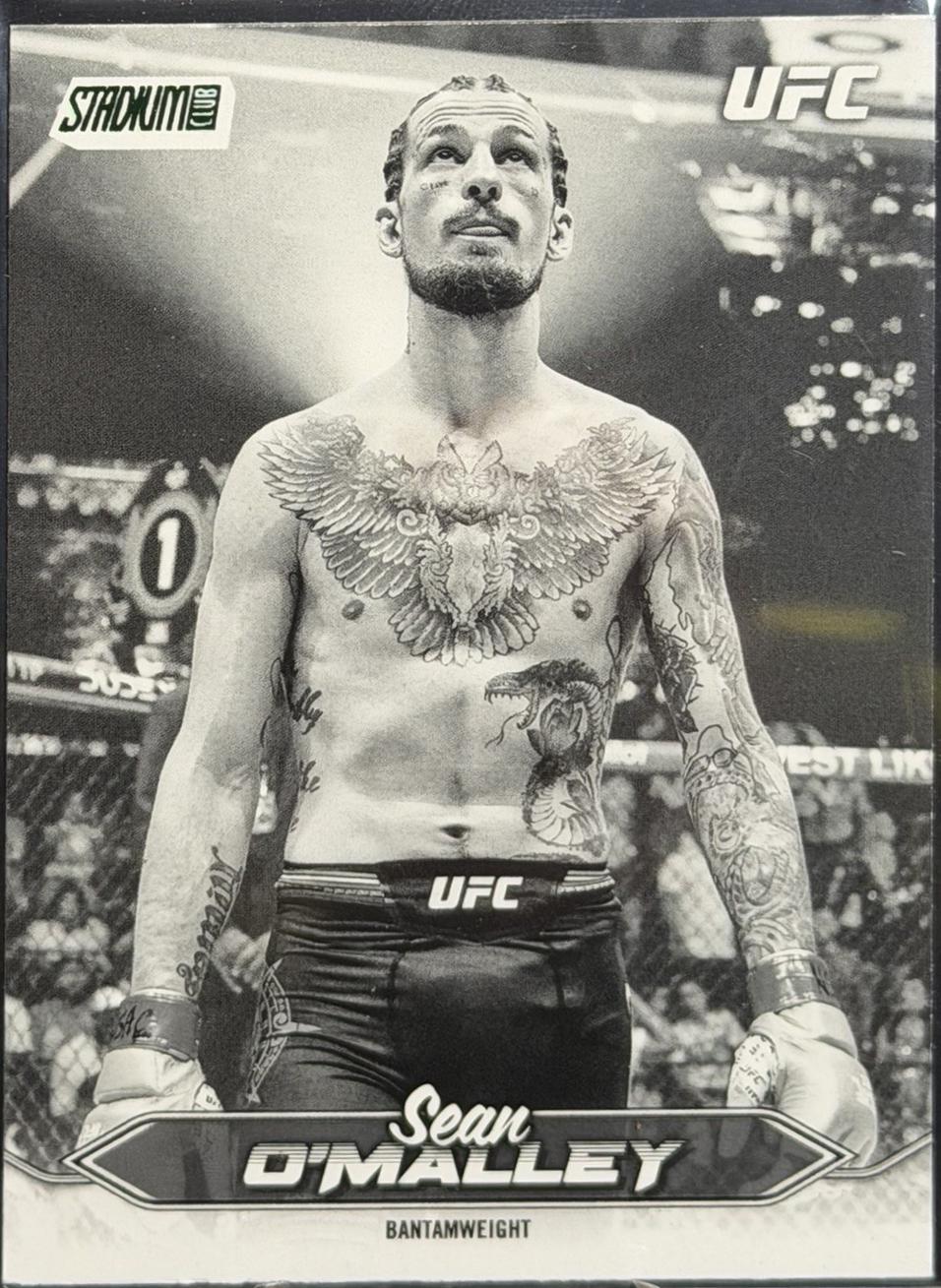 Sean O'Malley 2025 Topps Stadium Club UFC Base #20 Black & White