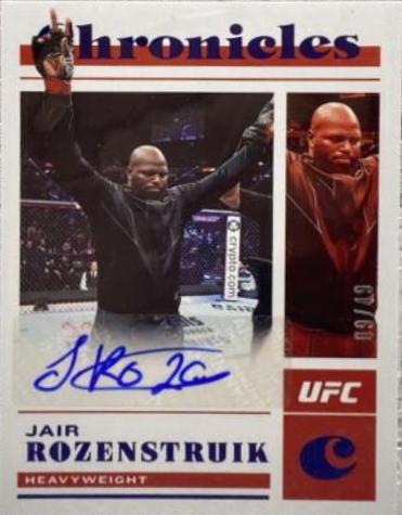 Jairzinho Rozenstruik 2023 Panini Chronicles UFC Chronicles Signatures #32 Blue