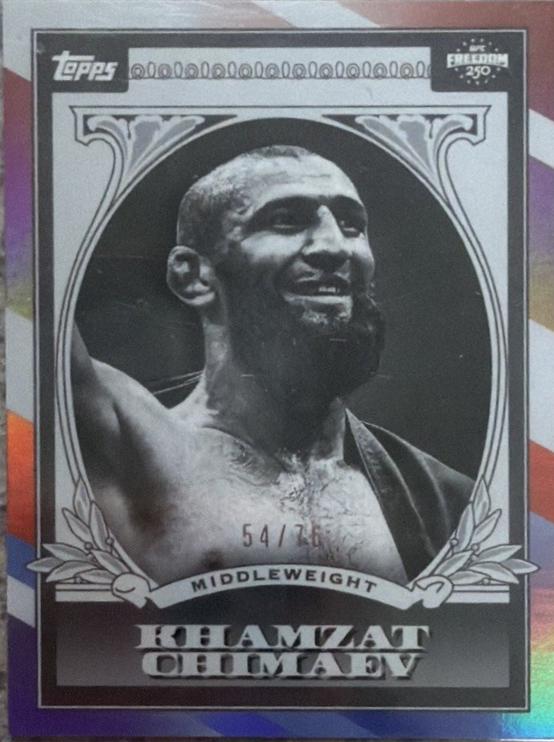 Khamzat Chimaev 2026 Topps UFC Freedom 250 UFC Dollar #UD-13 Red White Blue