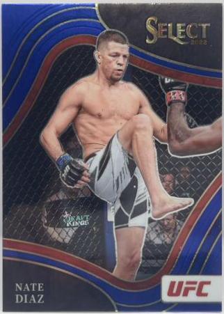 Nate Diaz 2022 Panini Select UFC Octagonside #292 Blue Prizm