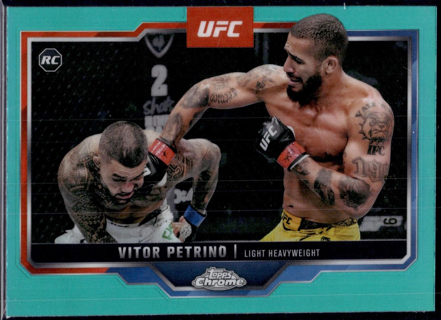 Vitor Petrino 2025 Topps Chrome UFC Base #41 Aqua Refractor