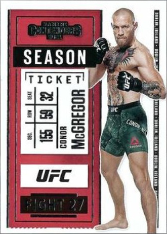 Conor McGregor 2021 Panini Chronicles UFC Base Contenders Season Ticket #1 Asia Gold