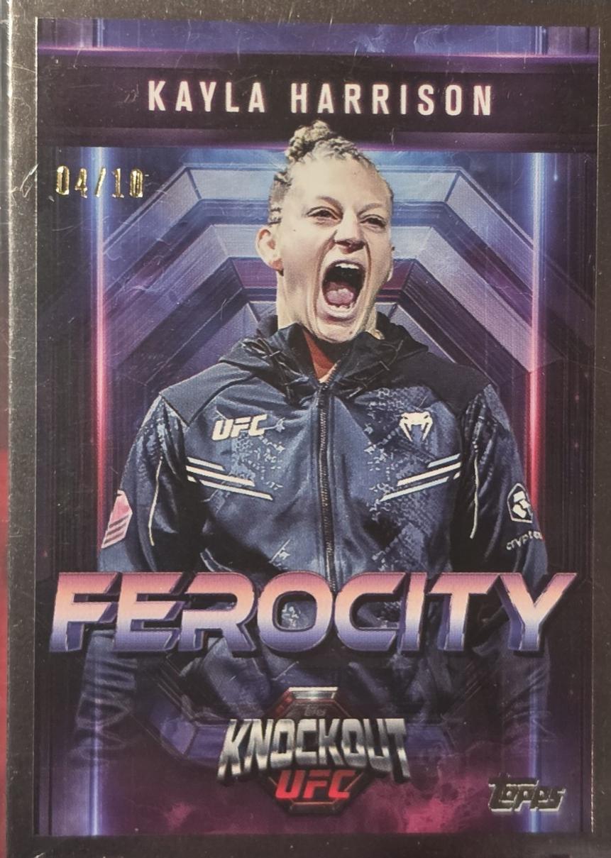 Kayla Harrison 2025 Topps Knockout UFC Ferocity #FE-15 Black