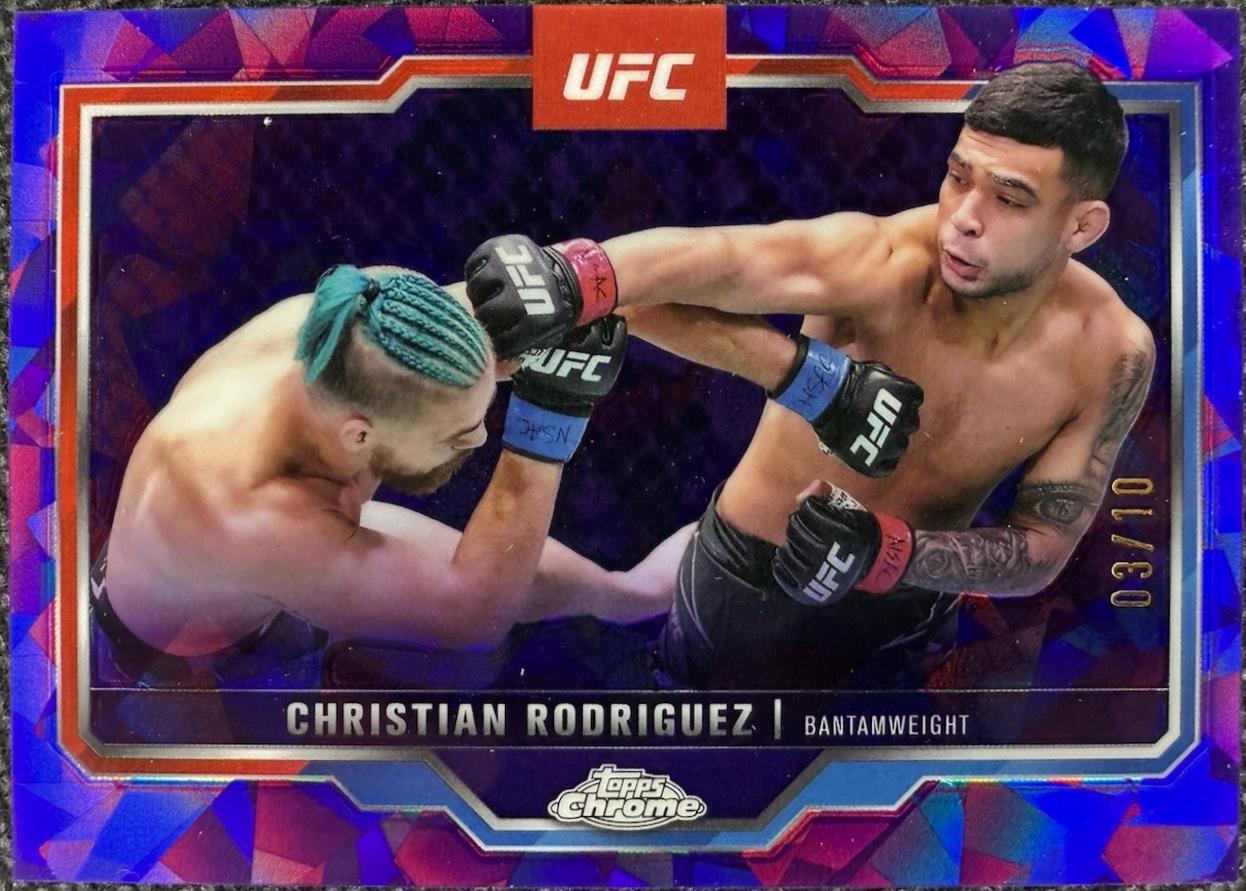 Christian Rodriguez 2025 Topps Chrome UFC Base #106 Purple Geometric Refractor