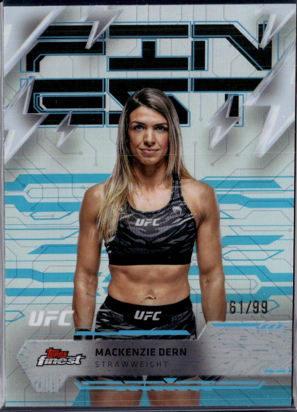 Mackenzie Dern 2025 Topps Finest UFC Base Rare #261 Blue Refractor