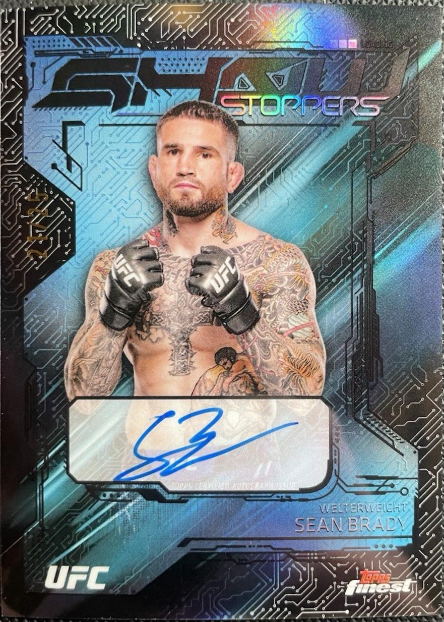 Sean Brady 2025 Topps Finest UFC Showstopper Autographs #SSA-SB Black Refractor