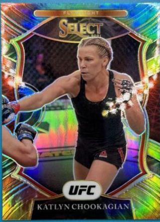 Katlyn Cerminara 2021 Panini Select UFC Octagonside #248 Tie Dye