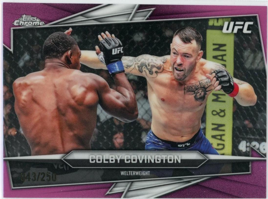 Colby Covington 2026 Topps Chrome UFC Base #91 Pink Refractor