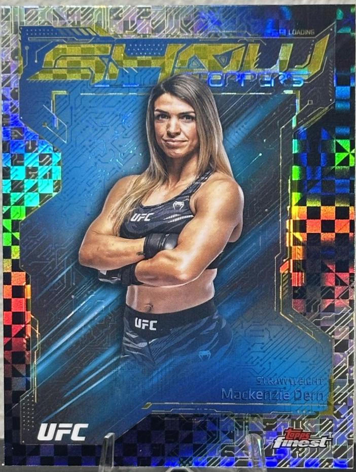 Mackenzie Dern 2025 Topps Finest UFC Showstoppers #SS-10 Checkerboard Refractor