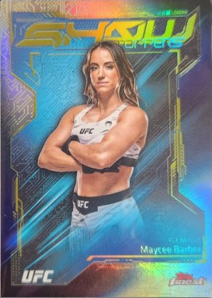 Maycee Barber 2025 Topps Finest UFC Showstoppers #SS-22 Red Refractor
