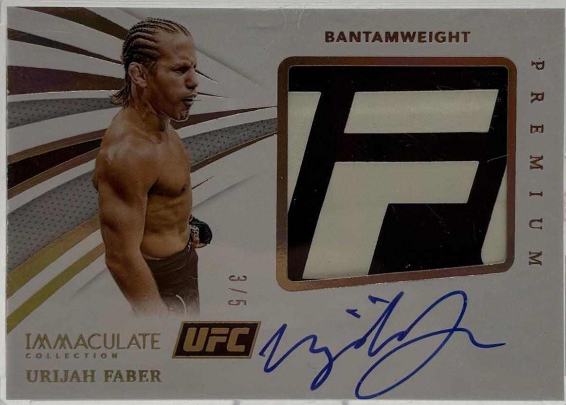 Urijah Faber 2021 Panini Immaculate UFC Premium Memorabilia Autographs #29 Gold