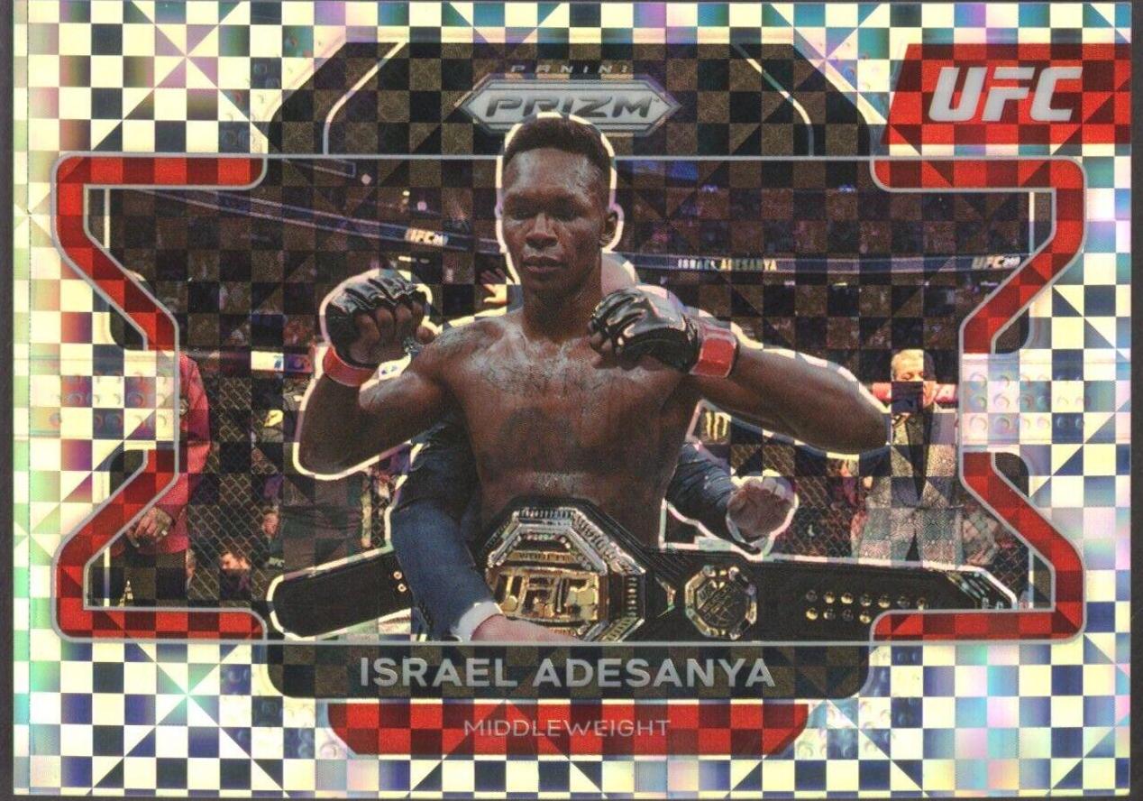 Israel Adesanya 2022 Panini Prizm UFC Base #23 Lucky Envelopes