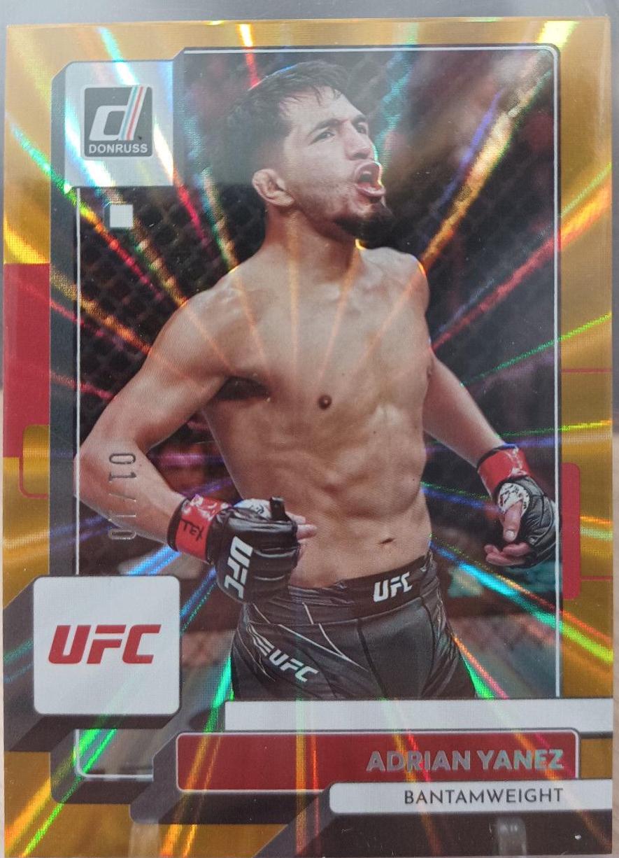 Adrian Yanez 2023 Panini Donruss UFC Base #16 Gold Laser