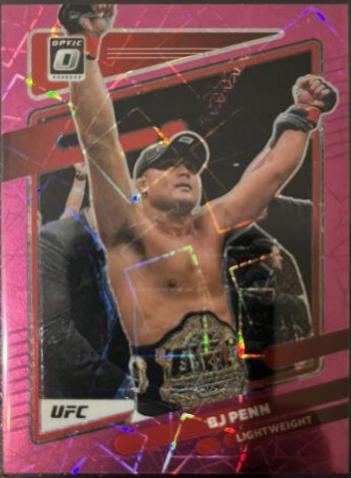 BJ Penn 2022 Panini Donruss Optic UFC Base #37 Pink Velocity