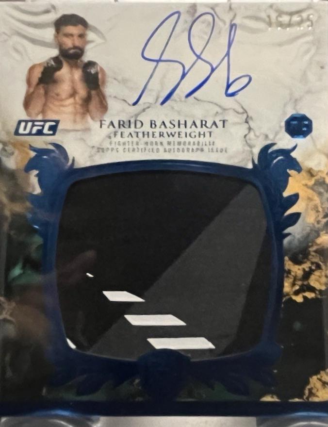 Farid Basharat 2025 Topps Royalty UFC Rookie Relic Autographs #RRA-FB Blue