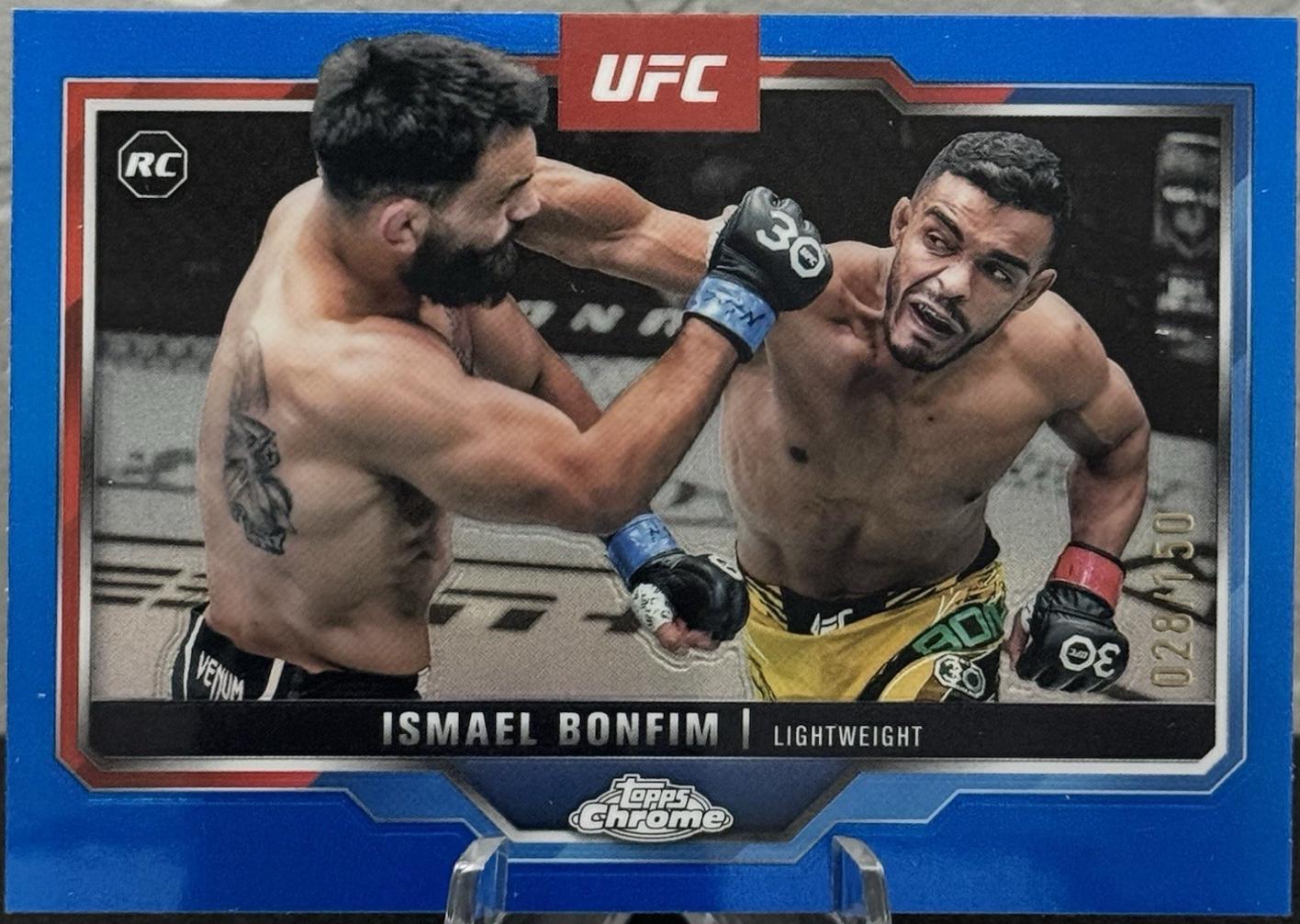 Ismael Bonfim 2025 Topps Chrome UFC Base #13 Blue Refractor