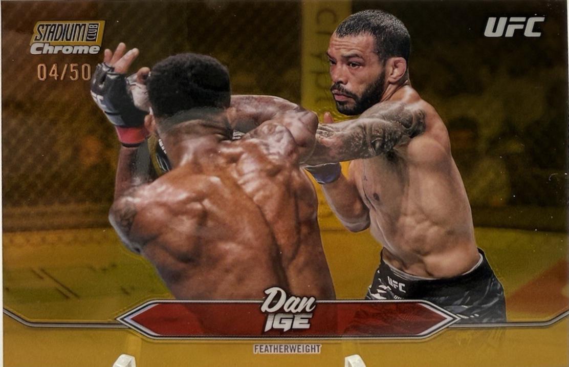 Dan Ige 2025 Topps Stadium Club UFC Base Chrome #C-61 Orange Refractor