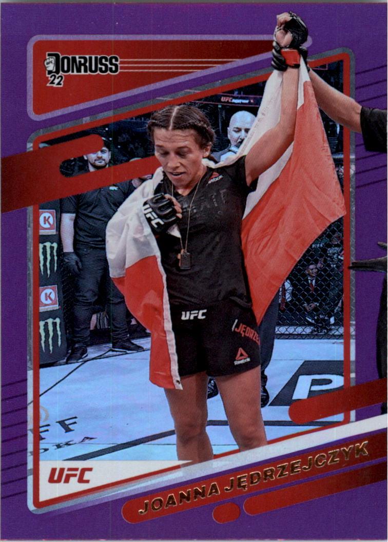 Joanna Jędrzejczyk 2022 Panini Donruss UFC Base #91 Purple Flood