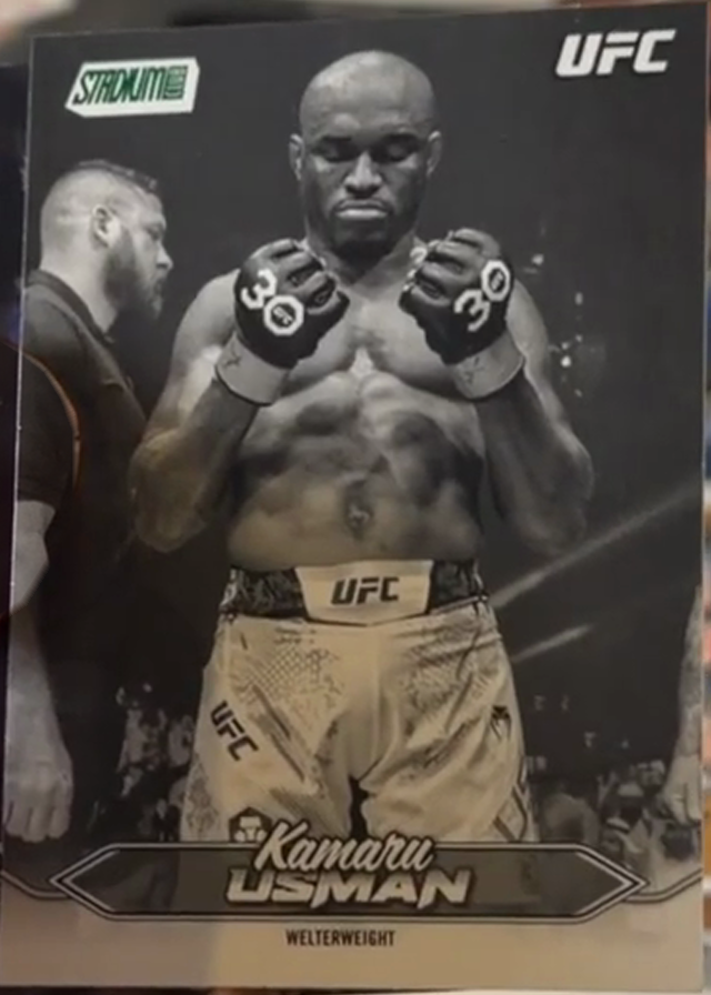 Kamaru Usman 2025 Topps Stadium Club UFC Base #86 Black & White