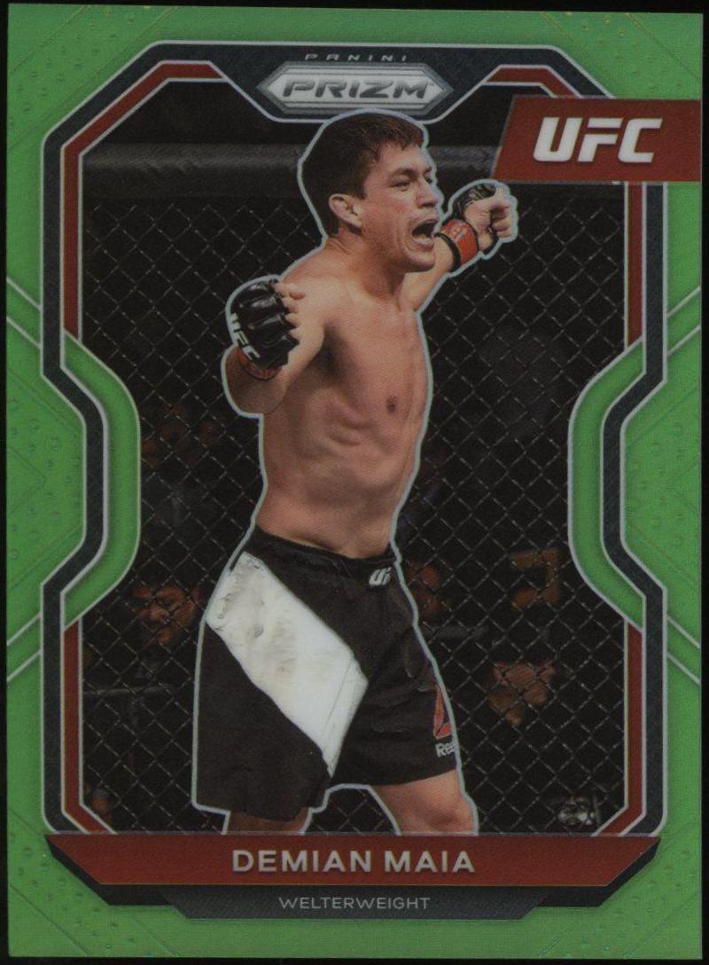 Demian Maia 2021 Panini Prizm UFC Base #90 Neon Green