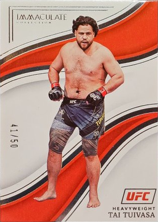 Tai Tuivasa 2023 Panini Immaculate Collection UFC Base #23 Platinum