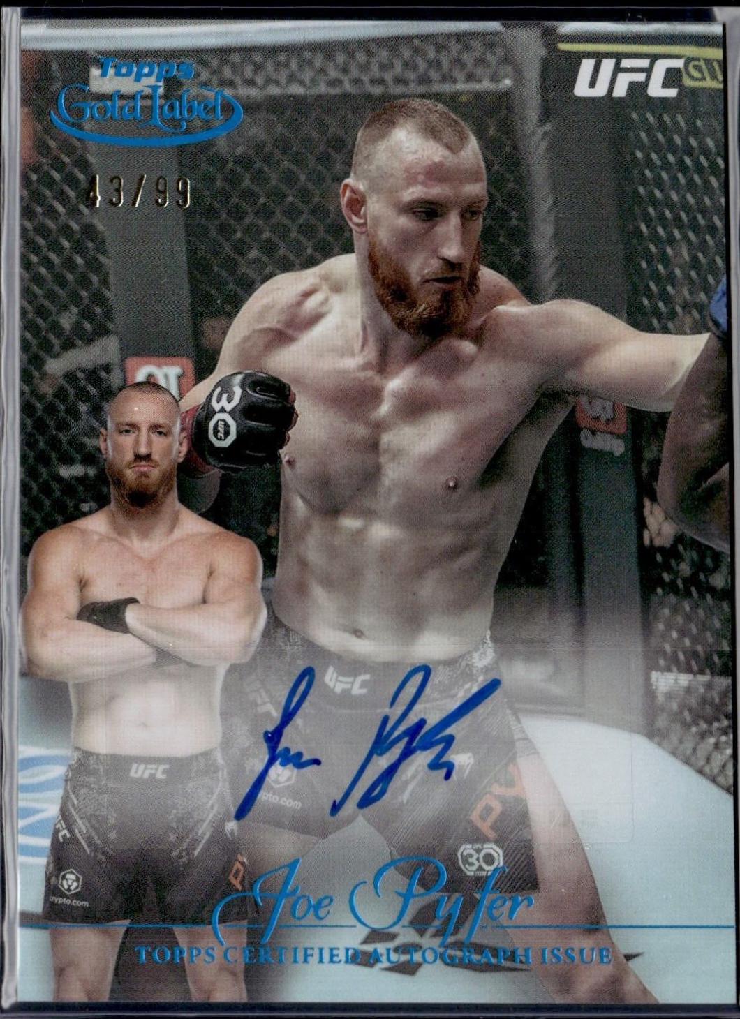 Joe Pyfer 2024 Topps Gold Label UFC Gold Label Autographs #GLA-JPY Gold