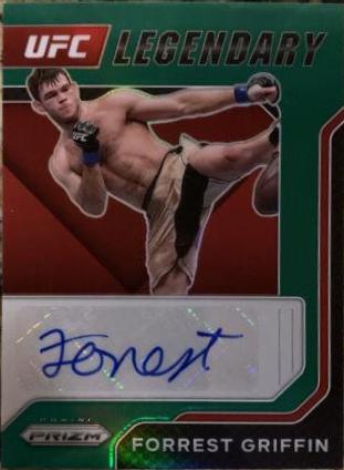 Forrest Griffin 2022 Panini Prizm UFC Legendary Signatures #14 Green