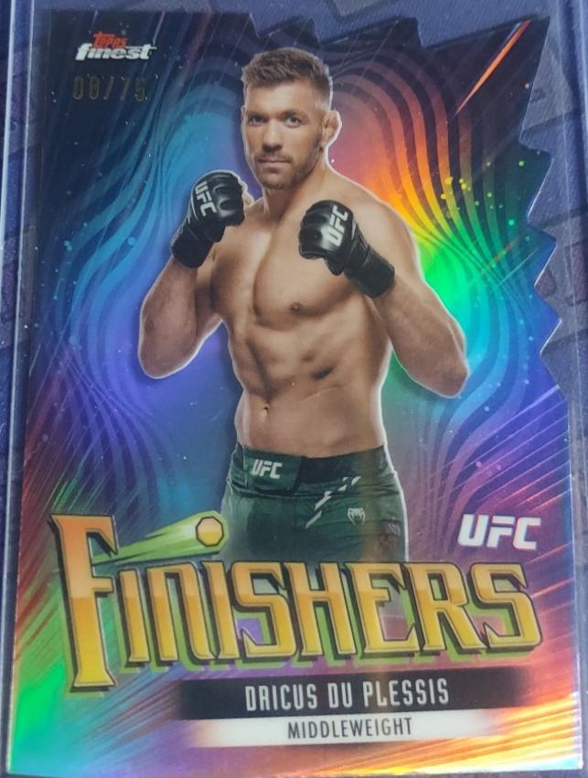 Dricus Du Plessis 2024 Topps Finest UFC Finishers #FIN-11 Die-Cut Refractor