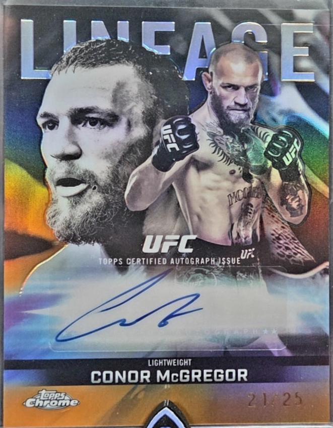 Conor McGregor 2026 Topps Chrome UFC Chrome Lineage Autographs #CCA-CM Orange Refractor