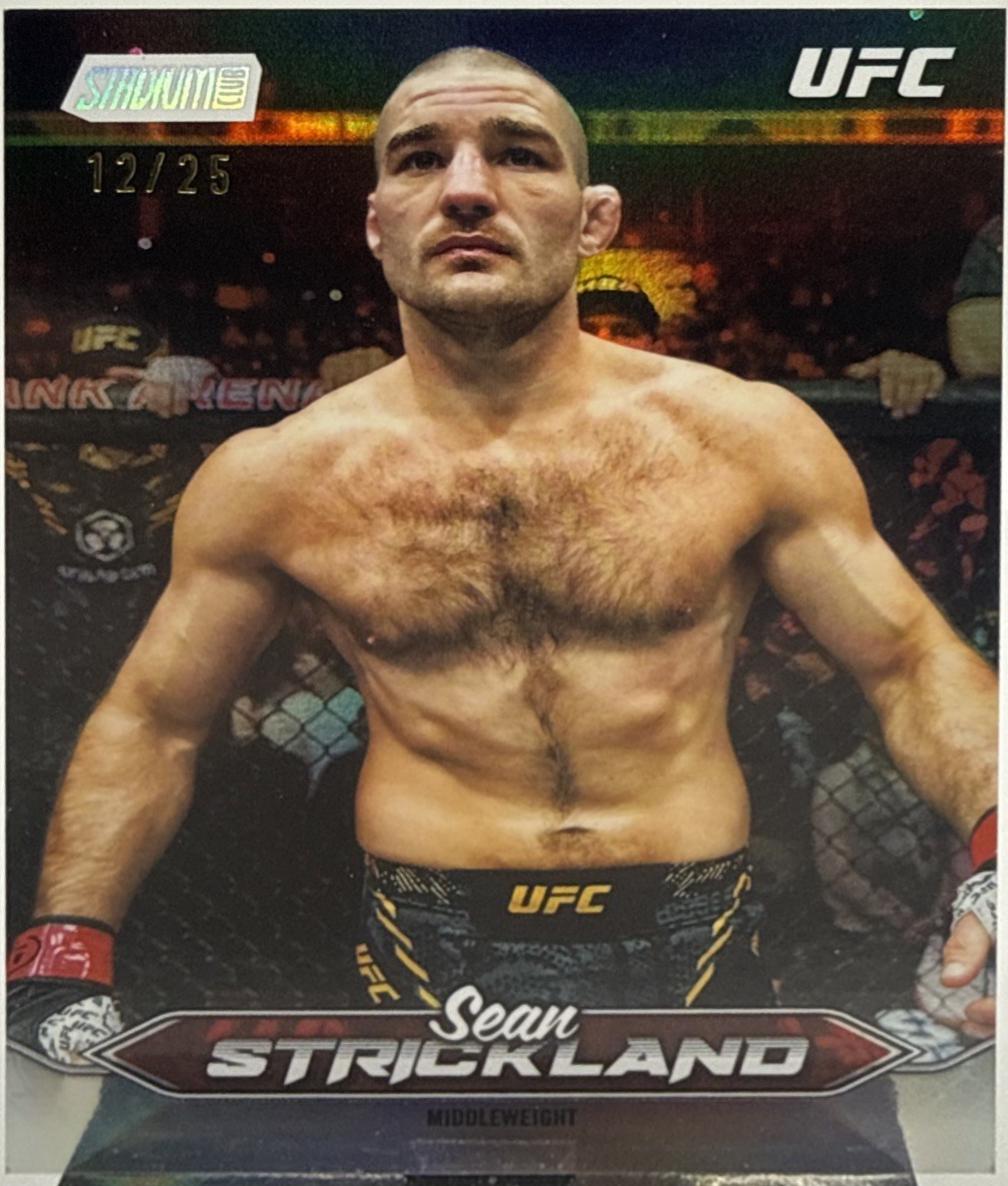 Sean Strickland 2025 Topps Stadium Club UFC Base #82 Rainbow