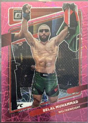 Belal Muhammad 2022 Panini Donruss Optic UFC Base #59 Pink Velocity