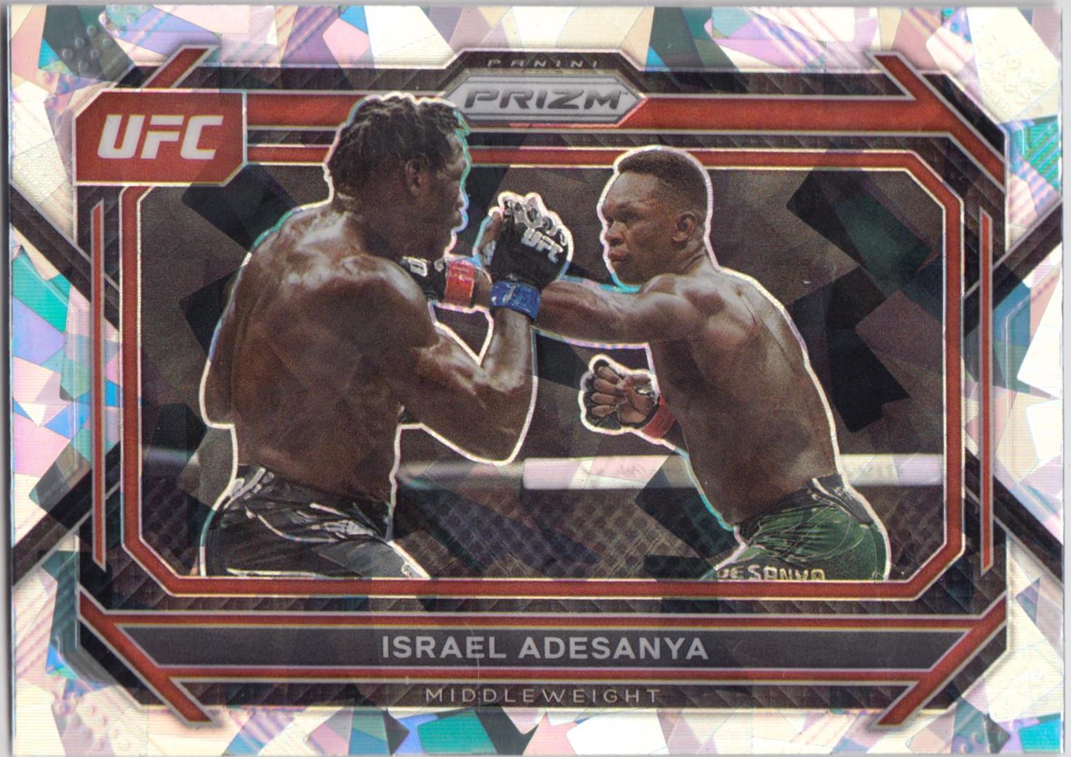 Israel Adesanya 2023 Panini Prizm UFC Base #82 Ice