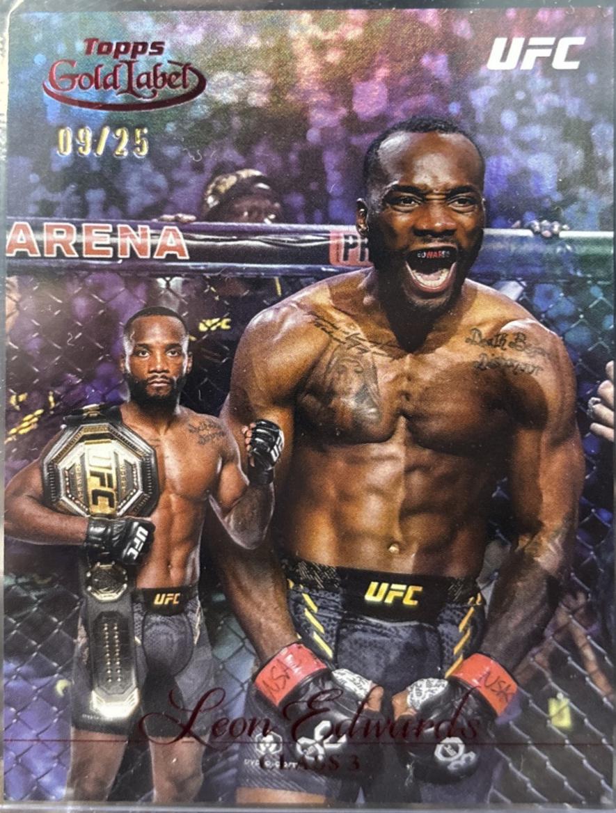 Leon Edwards 2024 Topps Gold Label UFC Base Class III #70 Red