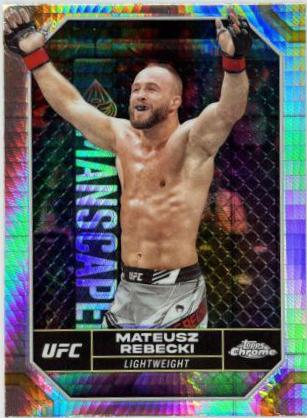 Mateusz Rębecki 2024 Topps Chrome UFC Base #127 Prism Refractor