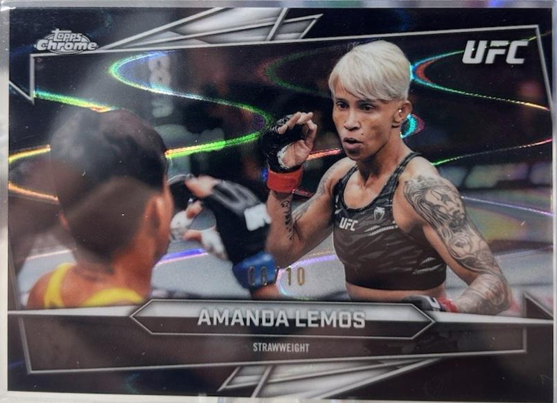 Amanda Lemos 2026 Topps Chrome UFC Base #112 Black Refractor