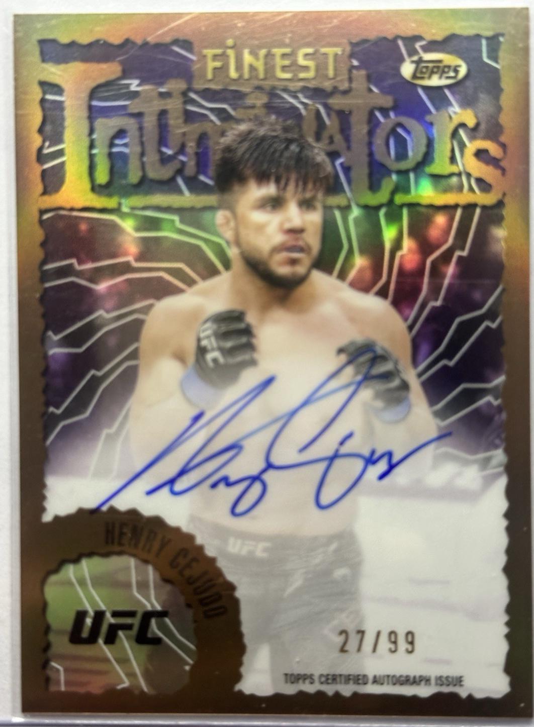 Henry Cejudo 2024 Topps Finest UFC Intimidators Autographs #IA-HCO Refractor
