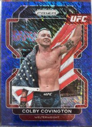 Colby Covington 2022 Panini Prizm UFC Base #121 Blue Shimmer