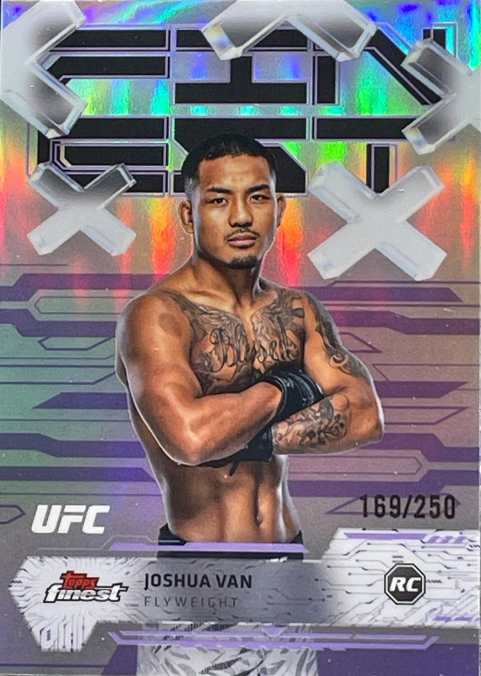 Joshua Van 2025 Topps Finest UFC Base Common #78 Purple Refractor