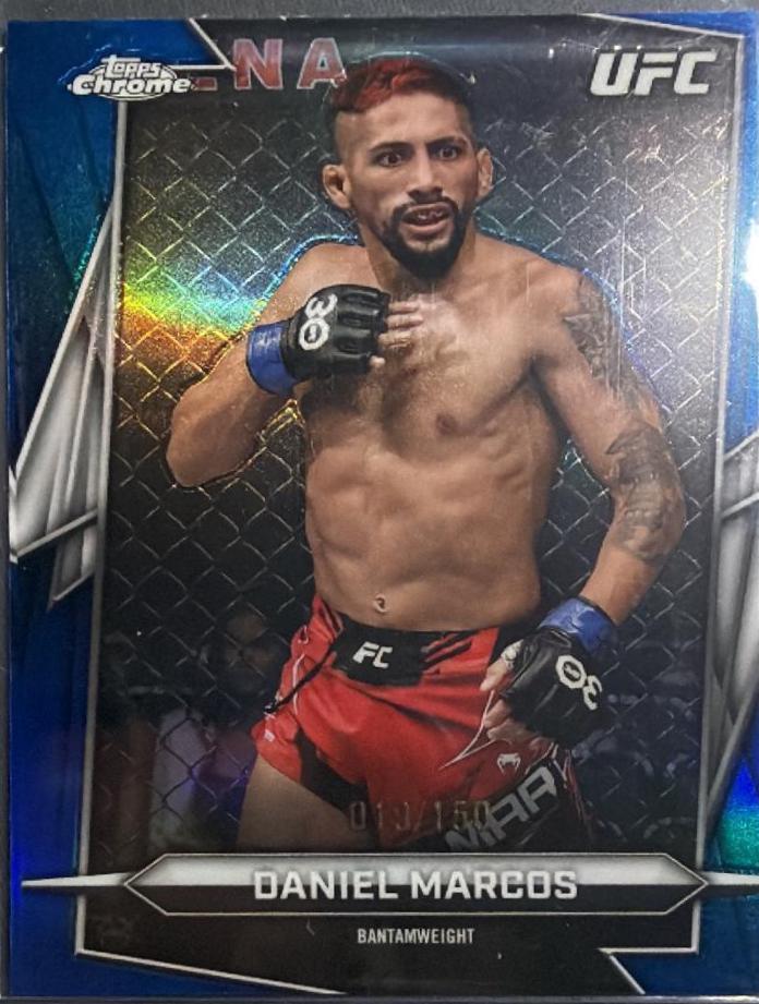 Daniel Marcos 2026 Topps Chrome UFC Base #43 Blue Refractor