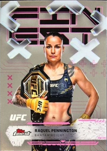 Raquel Pennington 2025 Topps Finest UFC Base Common #77 Superfractor