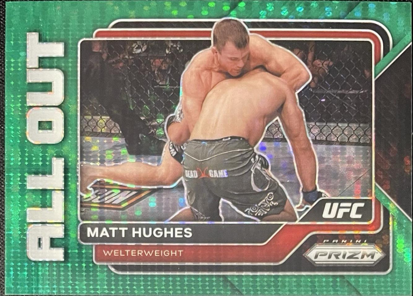 Matt Hughes 2023 Panini Prizm UFC All Out #9 Green Pulsar