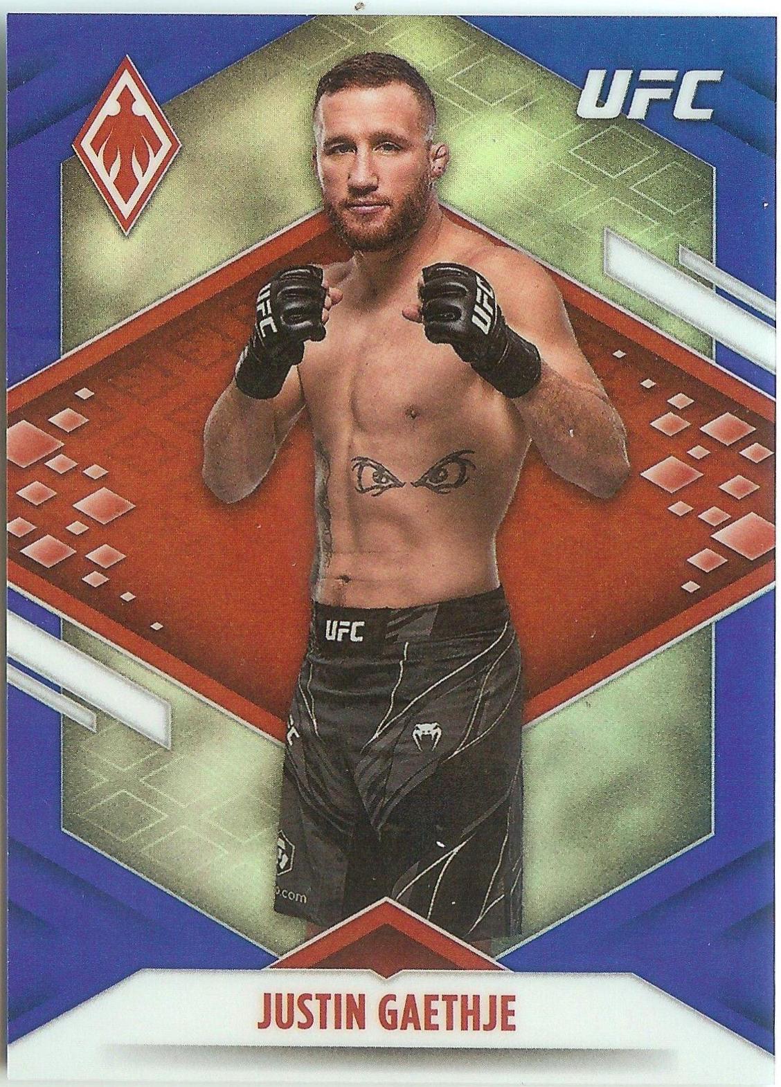 Justin Gaethje 2022 Panini Chronicles UFC Base Phoenix #308 Blue