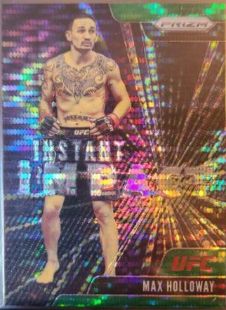 Max Holloway 2021 Panini Prizm UFC Instant Impact #4 Green Pulsar