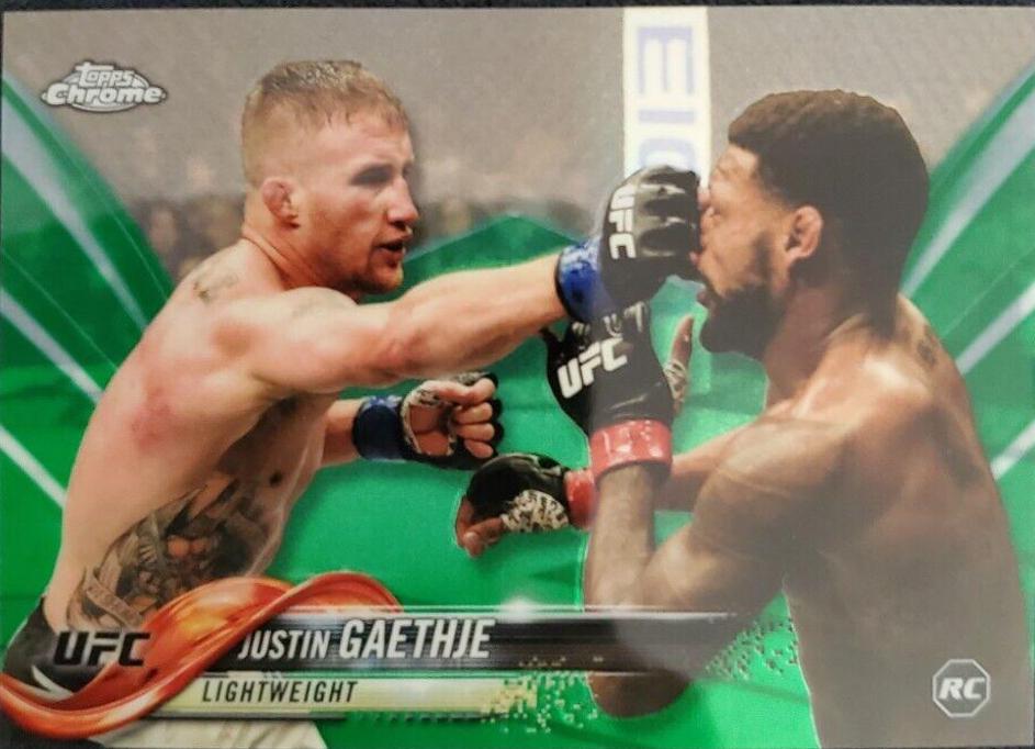 Justin Gaethje 2018 Topps Chrome UFC Base #71 Green