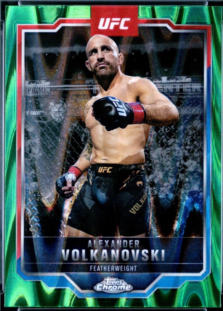 Alexander Volkanovski 2025 Topps Chrome UFC Base #18 Green Wave